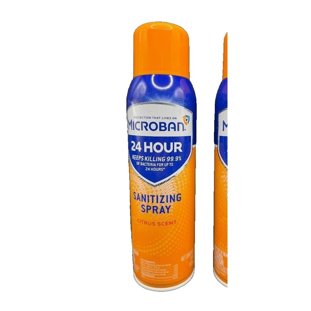 Microban 24-Hour Sanitizing Spray, Citrus Scent 15 oz. bottle